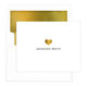 Sweet Heart Foil Stamped Folded Note Cards with Lined Envelopes Image 8 of 9
